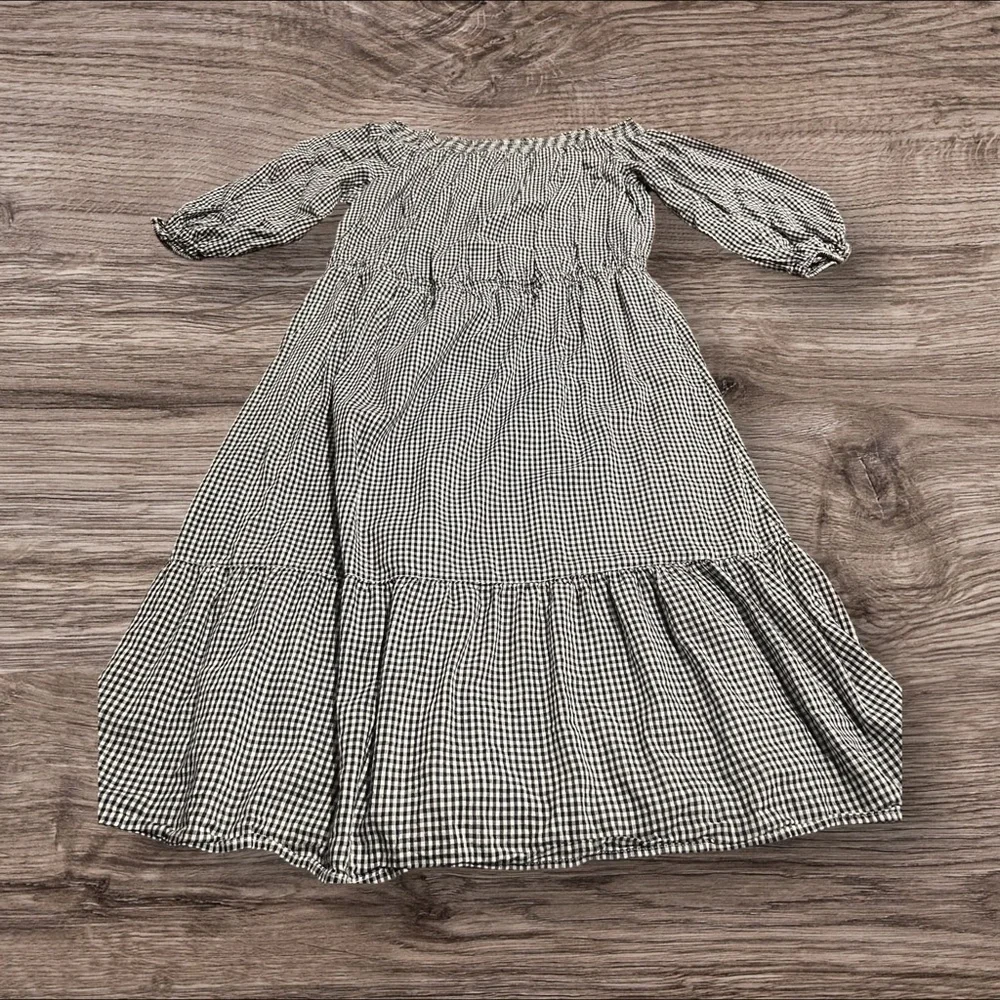 Old Navy Gingham Ruffle Off The Shoulder MIDI Dress Plus Size 1X - Picture 2 of 7